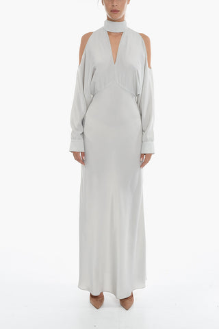Long Sleeved Maxi Dress With Cutout