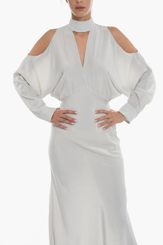 Long Sleeved Maxi Dress With Cutout