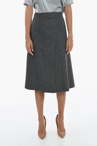 A-Line Tweed Longuette Skirt