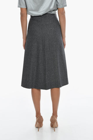 A-Line Tweed Longuette Skirt