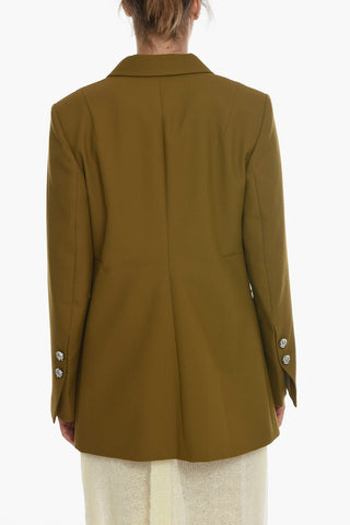 Lined Blazer with Jewel Buttons