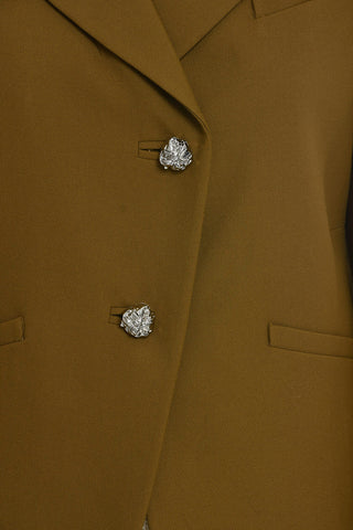 Lined Blazer with Jewel Buttons