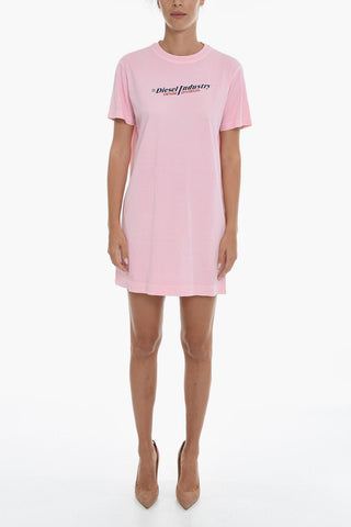 RED TAG Vestito T-Shirt D-EGOR in Tinta Unita con Logo Stampato