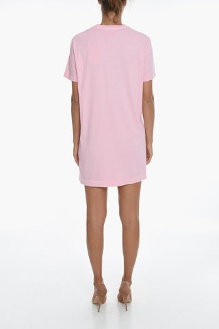 RED TAG Vestito T-Shirt D-EGOR in Tinta Unita con Logo Stampato