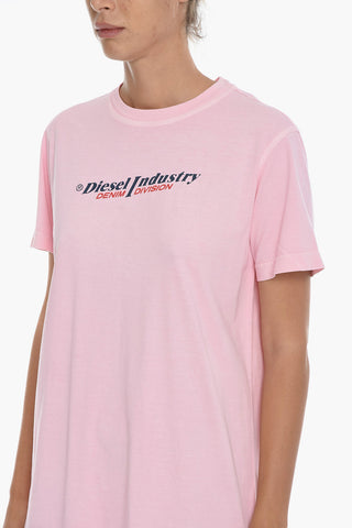 RED TAG Vestito T-Shirt D-EGOR in Tinta Unita con Logo Stampato