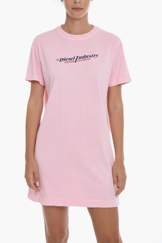 RED TAG Vestito T-Shirt D-EGOR in Tinta Unita con Logo Stampato