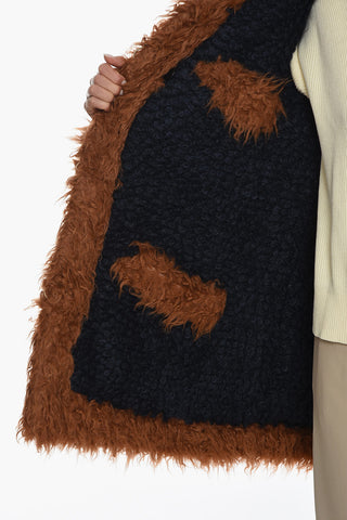 Padded Reversible Jacket with Eco-fur Details