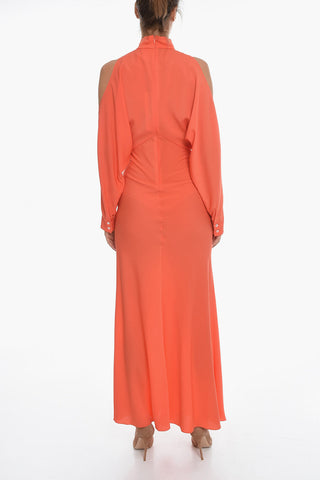 Vestito Maxi Con Cutout A maniche Lunghe