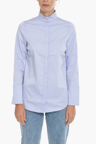 Cotton Blend DAVINA Shirt with Hidden Closure