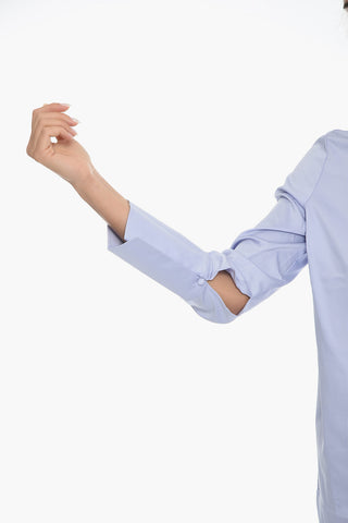 Cotton Blend DAVINA Shirt with Hidden Closure