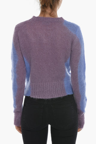 Two-Tone M-ILADY Cropped Sweater