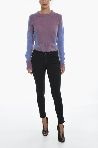 Two-Tone M-ILADY Cropped Sweater
