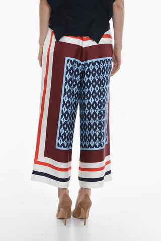 Monogram Motif Pure Silk Culotte Pants
