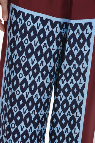 Monogram Motif Pure Silk Culotte Pants