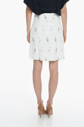 Wickel-Midirock LINA mit floralem Jacquardmuster