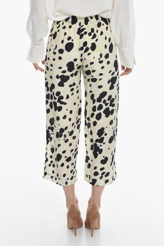 Silk POP DOTS Gaucho Pants with Polka Dot Motif