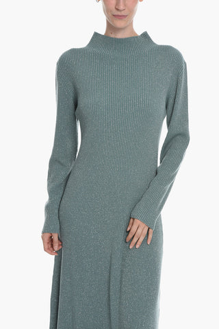 Cashmere Blend Maxi dress With Lurex Detailing