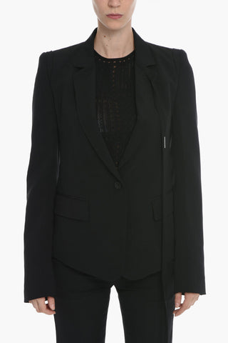 Slim Fit Single-breasted KRISTINA Blazer with Flap Pockets