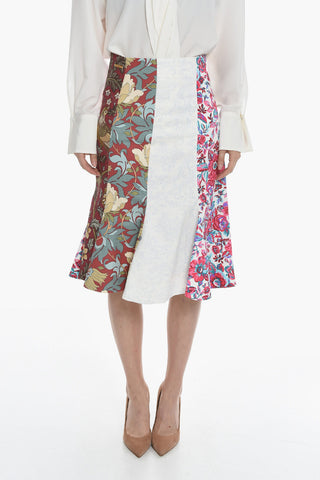 Patchwork CURTAIN Trumpet Skirt