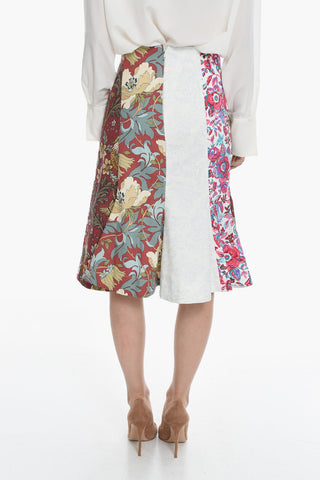 Patchwork CURTAIN Trumpet Skirt