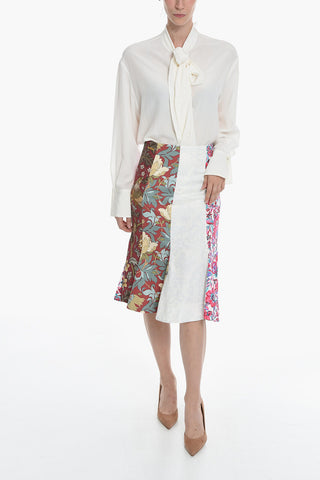 Patchwork CURTAIN Trumpet Skirt