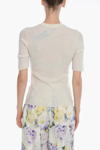 Short Sleeve Ribbed EMORY Crew-neck Sweater