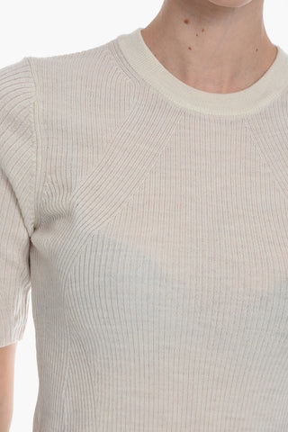 Short Sleeve Ribbed EMORY Crew-neck Sweater