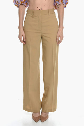 Palazzo Pants With Pleated Ankles