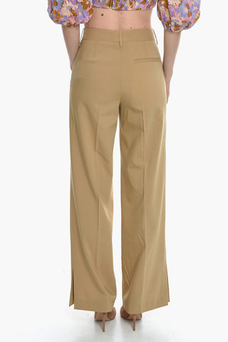 Palazzo Pants With Pleated Ankles