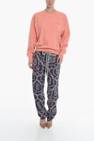 Crew-Neck GITTA Sweatshirt with Side Logo Embroidery