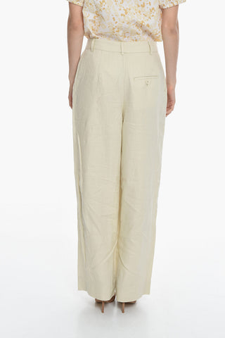 Linen Single Pleated SAOIRSE Straight Pants