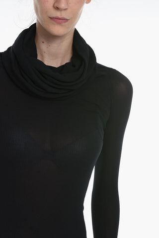 Turtleneck Stretchy Long Sleeved Maxi Dress