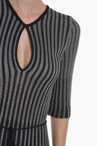 Ribbed EVERYDAY EVENING Maxi Dress With Cutout