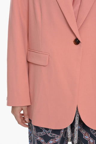 1-Button Oversized HAVEN Blazer with Flap Pocket