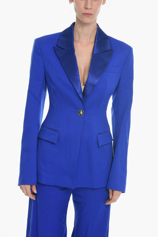 Blazer Monopetto con Rever in Satin