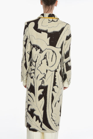 Double-breasted Coat With Two-Tone Pattern