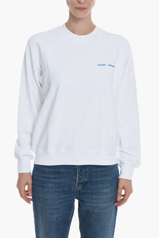 Fleeced Cotton GITTA Crew-neck Sweatshirt with Embroidered Logo