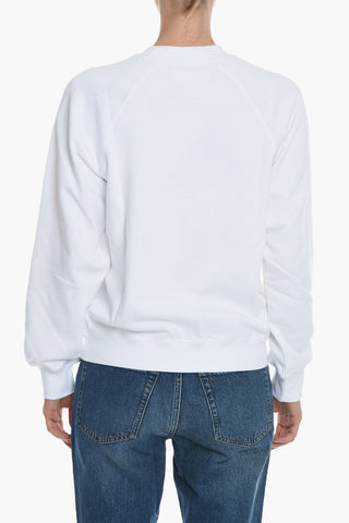 Fleeced Cotton GITTA Crew-neck Sweatshirt with Embroidered Logo