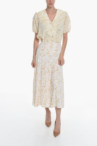 Maxi Ausgestellter Rock ANDINA Mit Blumenmuster