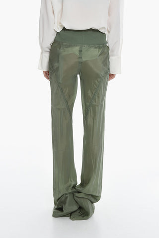Elastic waist Satin pants