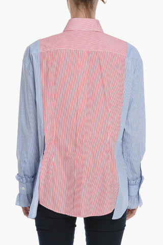 Cotton Ruffle Front Shirt with Volant Cuffs