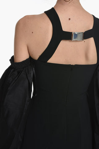 Puffed Sleeve Off-shoulder Sheath Dress
