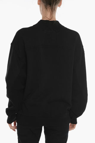 Turtleneck Maxi Sweatshirt with Embroidery