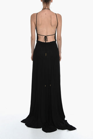 Backless Maxi Dress With Draping 