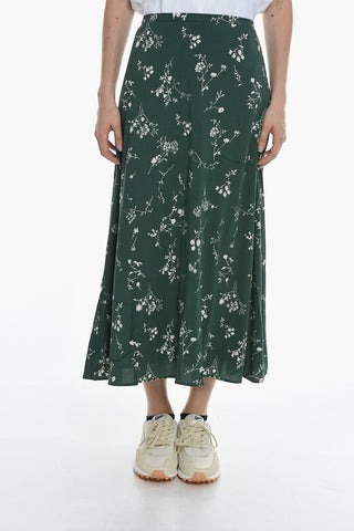 Floral Patterned ADINA Longuette Skirt