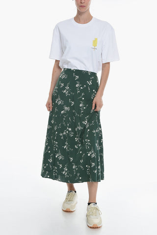 Floral Patterned ADINA Longuette Skirt