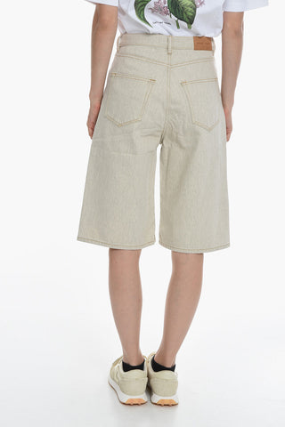 Denim REBECCA Shorts with Visible Stitching