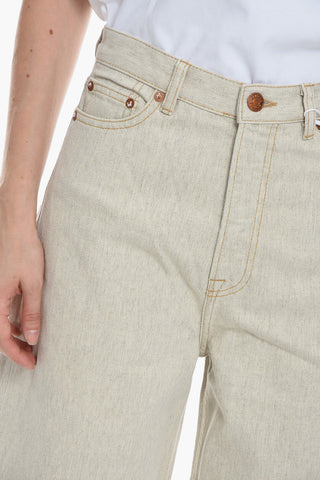 Denim REBECCA Shorts with Visible Stitching