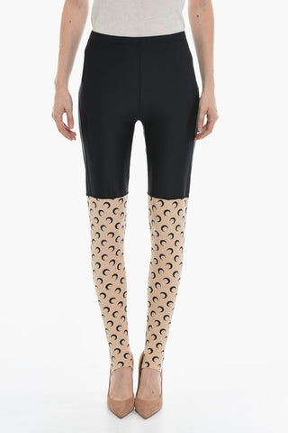 Moon Print Double Tone Leggings
