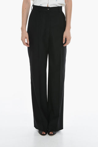 High-waisted Palazzo Pants with Side Band